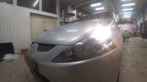 Mitsubishi Grandis установка линз
