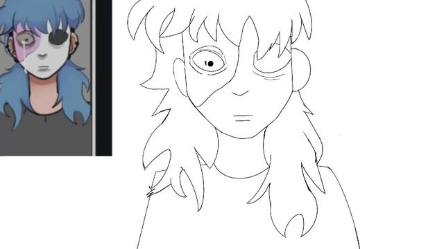 Sally Face drawing time-lapse