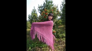 МК № 5 Узор для шали крючком  (crochet shawl pattern)