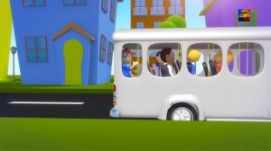 Колеса на автобусе | детские стишки | дети музыка | Songs For Kids | 3D Rhymes | Wheels On The Bus