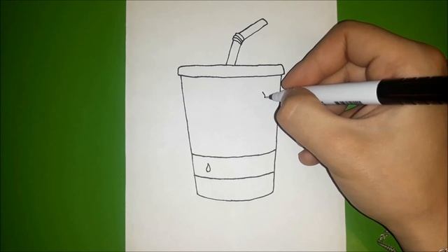Как красиво нарисовать СТАКАНЧИК С ТРУБОЧКОЙ? How to draw a glass смотреть онлайн