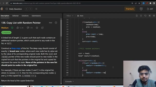 Leetcode 138 - Copy List with Random Pointer | Clone Linked List | September Challenge Day 5