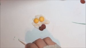 Яичница из пластики. How to make a scrambled eggs of polymer clay. Play-Doh