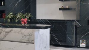 Крупноформатная керамогранитная плитка на кухне