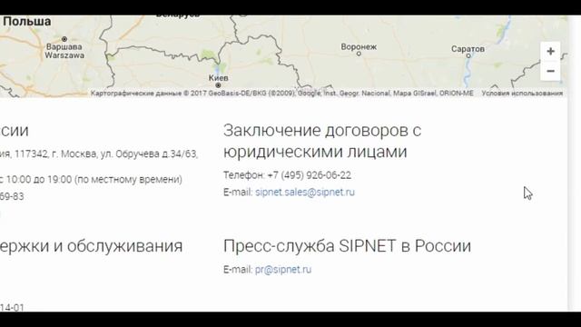 Знакомство с личным кабинетом пользователя SIPNET.