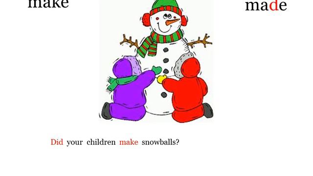 ESL Verbs - #1 Irregular (do, go, see, make) - Past Tense