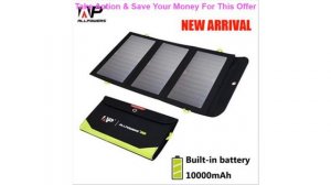 ALLPOWERS Solar Charger 5V 21W Built-in 10000mAh Battery Portable Solar Panel Battery Charger for