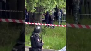 Обстановка на месте поимки стрелка, который убил парня на Западе Москвы