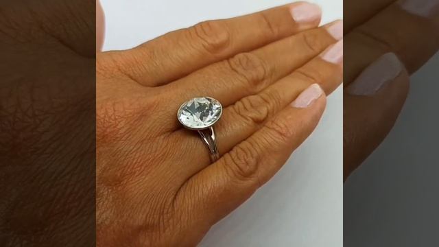 Кольцо с кристаллом Сваровски Dentelle смотреть онлайн