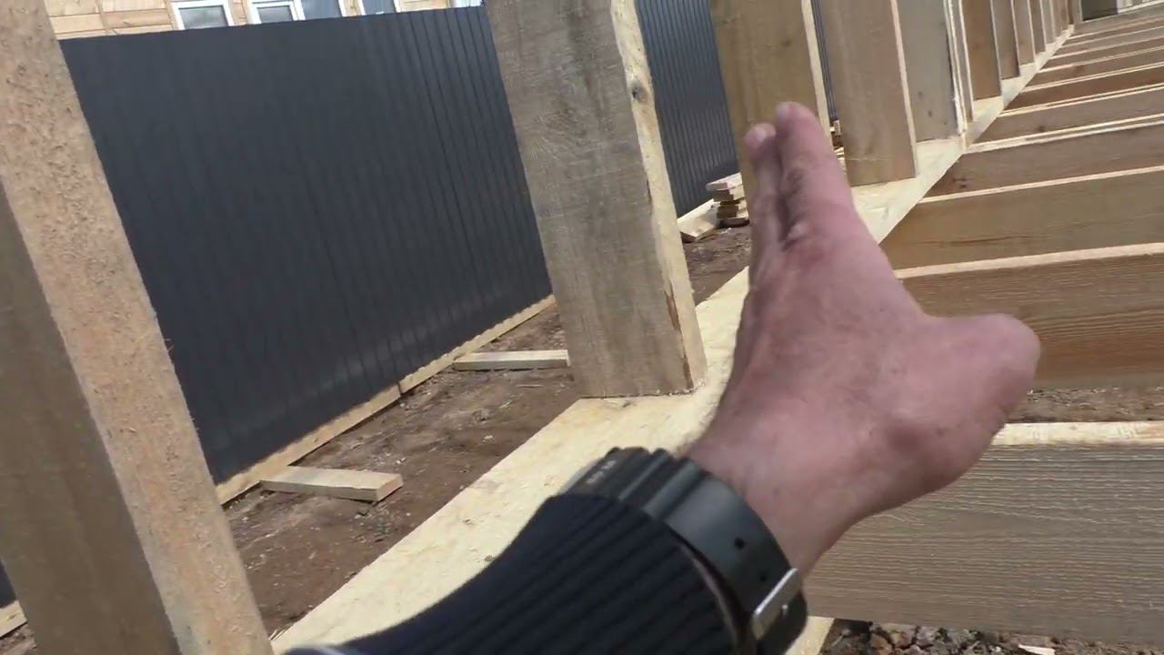 Каркасник 7,5 х 8,5. Установили стены 1 эт. смотреть онлайн