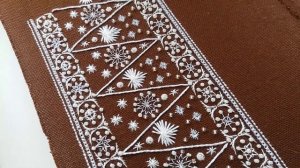 Игрушка на елку.Барабан. Вышивка шовчиками