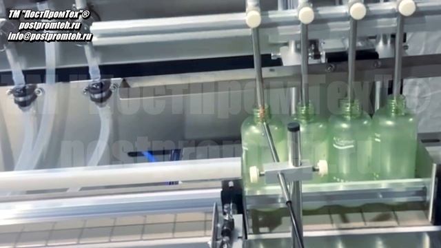 Автоматическая линия розлива и укупорки мицеллярной воды. Автоматизация производства. Дозатор.