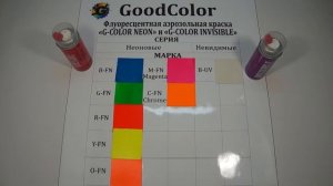 Аэрозольная флуоресцентная (светящаяся) краска G COLOR NEON & INVISIBLE/Обзор.