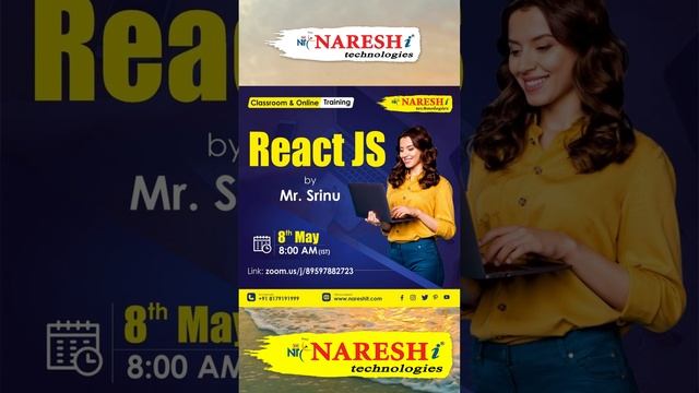 React JS | React JS Classroom and Online Training | React JS by Mr. Srinu. | NareshIT