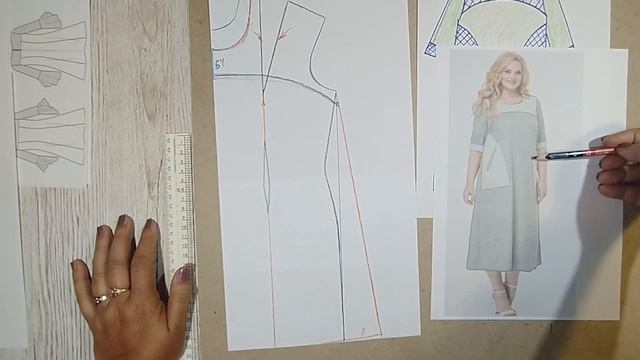 ВЫКРОЙКА.ПЛАТЬЕ ДЛЯ ПОЛНЕНЬКИХ И КРАСИВЫХ