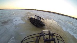 Аэролодка Пиранья помогает ARGO перейти реку