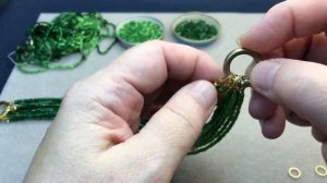 Колье из бисерной рубки. Украшения для Валентины. Часть 2.