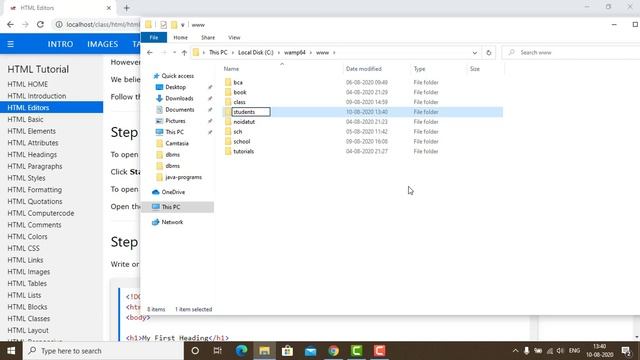 HTML Tutorials - basics
