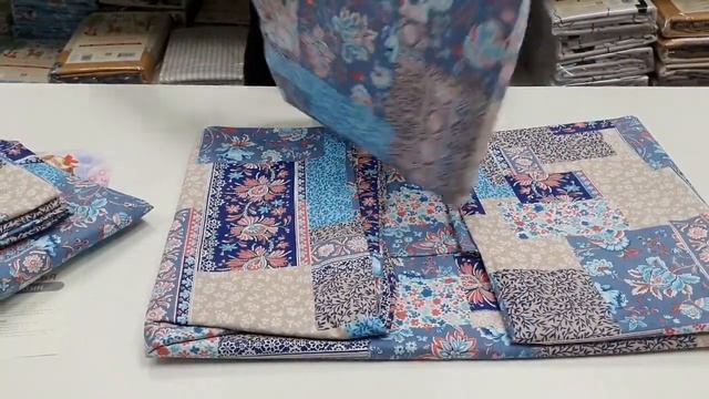 221 КПБ Лоскутная мозаика с натяжной простыней