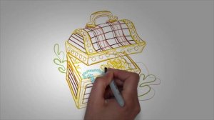 Морские обитатели СУНДУК. Как быстро нарисовать морских обитателей