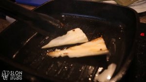 Приготовление Эсколара с овощами на гриле