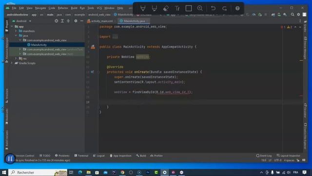 Comment intégrer un WebView dans une application android avec java. смотреть онлайн