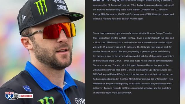 Eli Tomac is BACK for 2024! _ New Deal with Monster Energy Yamaha Star Racing