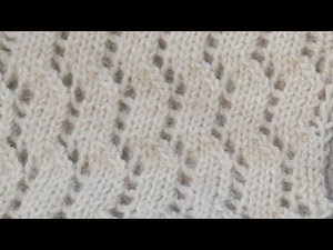 Ажурный узор 7 в копилочку. Вязание на однофантурной машине. Метод наложения.Схема+пошаговый МК