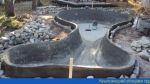 Декоративный пруд с водопадом Поэтапное выполнение работ.