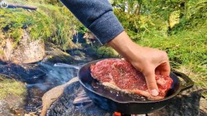 Never Seen Before ❗ Sirloin Steak entirely wrapped in Parmesan🔥 Cooked in the Forest