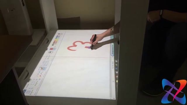 Интерактивная песочница: рисуем маркером на интерактивном столе смотреть онлайн