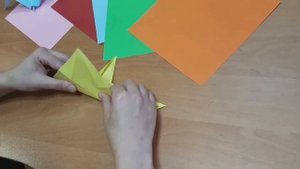 Чайка из бумаги. Оригами.