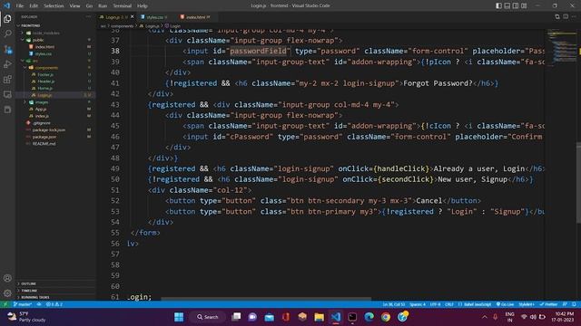 Setting Password Visibility functionality || Integrating React with AWS || Serverless Framework ??✌