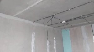Монтаж новой проводки в квартире-студии.