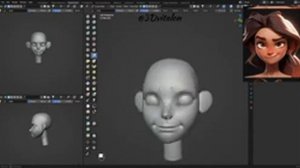 Скульптинг персонажа в Blender 3.6