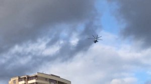 Военный вертолёт Ми-8 в Мытищах!