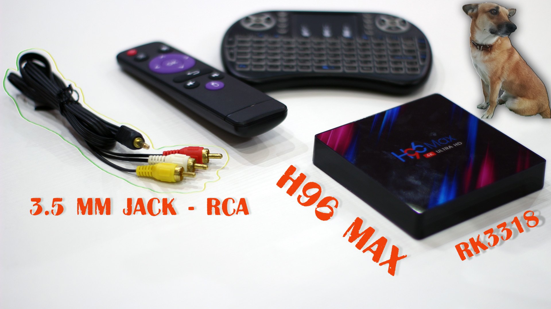 TV Box H96 MAX подключение к телевизору через 3.5 mm jack - rca x3