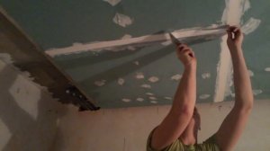 Заделка стыков гипсокартона унифлот+бумажная лента