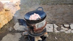 Свинина с рисом и овощами под соусом терияки!