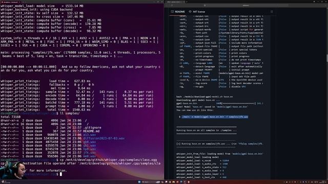Whisper.cpp STT - локальная система распознавания речи.