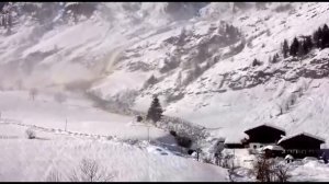 Сход лавины на Австрийскую деревушку 2019