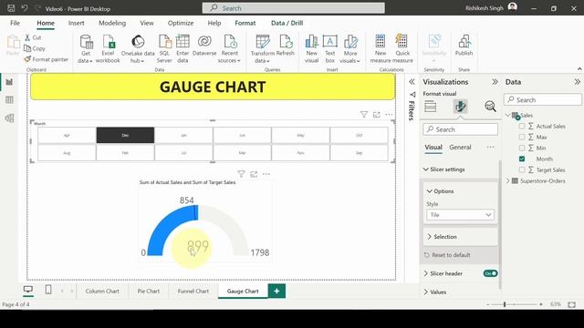 What is GAUGE CHART & How To Create & Format It in Power BI 2023| DataMinds Academy