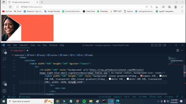 How To Create HTML Email Signature Triangle Shape Background Image by HTML CSS || ?????'? ??????? . смотреть онлайн