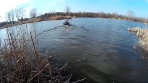 Лодочный мотор из ручной пилы. Пила как лодочный мотор на резиновой лодке после рестайлинга.