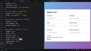 Responsive Registration Form in HTML & CSS