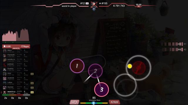 [7.6⭐] worst hr player | Sota Fujimori - polygon [unhinged] +HD 99.34% (#1 607pp FC) - osu!