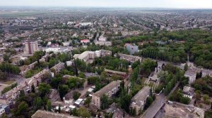 Полет над Мелитополем 2020. Центр. Парк. Площадь. Видео с дрона. С высоты птичьего полета.