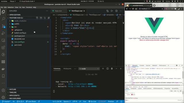 Tutorial Vue - Render Raw HTML - Bahasa Indonesia