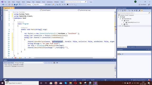 C# Publish Message to RabbitMQ Queue(one to one) Part 2 смотреть онлайн