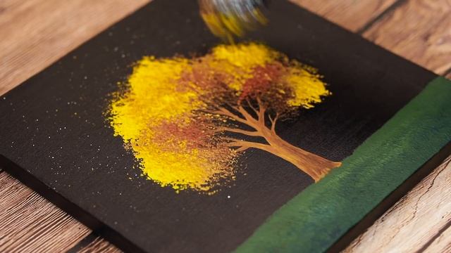 5 Minute Calming Art | Relaxing Acrylic Painting #295 смотреть онлайн
